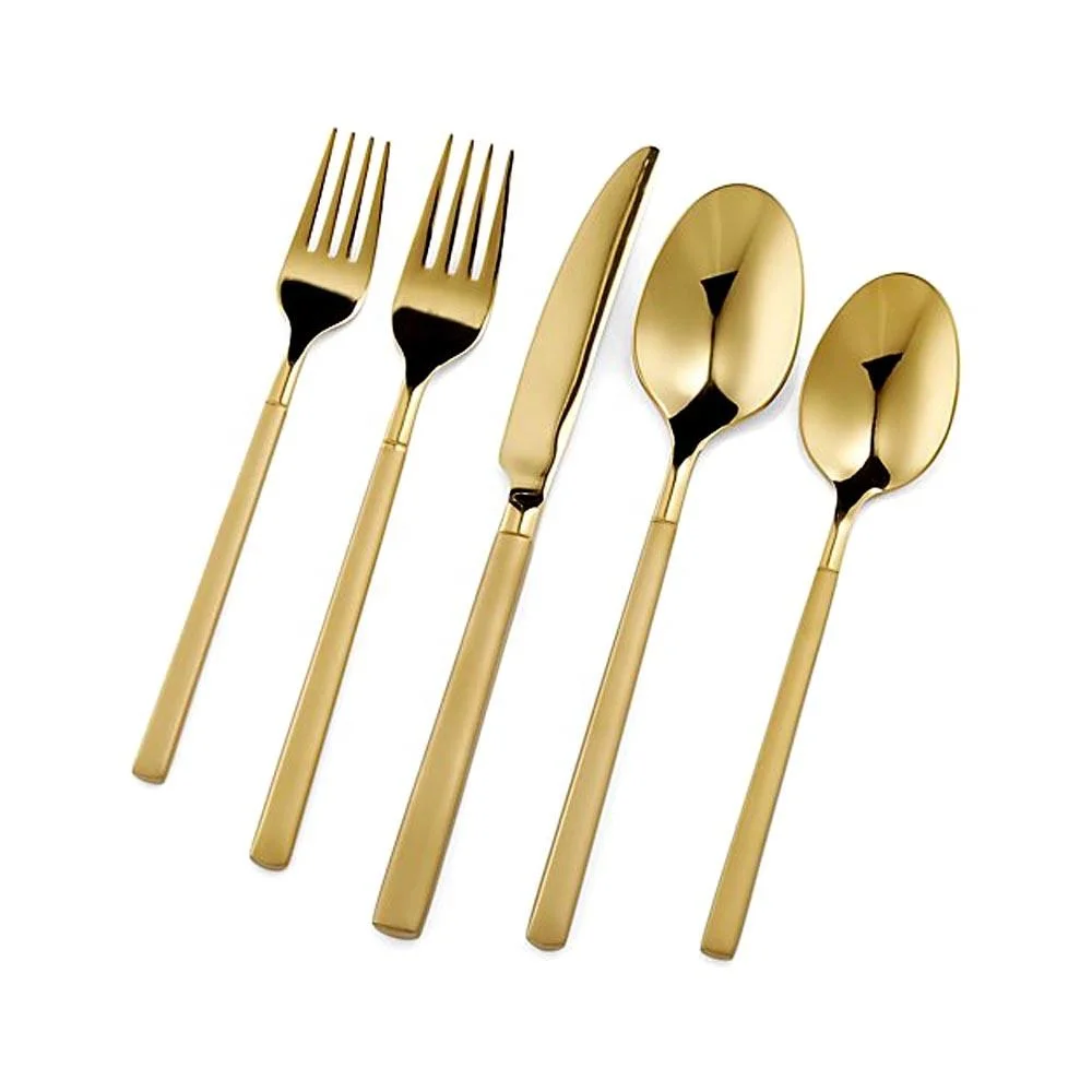 Hochwertiges Silberbesteck Roségold Besteck Set mit Classic Round Cut End Griff Edelstahl Besteck-Sets