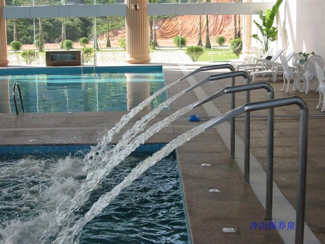 Piscina de acero inoxidable utiliza dispositivos de la boquilla de la cascada de hidroterapia