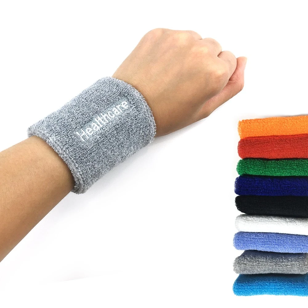 Different Colors Sports Wrist Brace Cotton Towel Sport Wristband Protect Sweatband