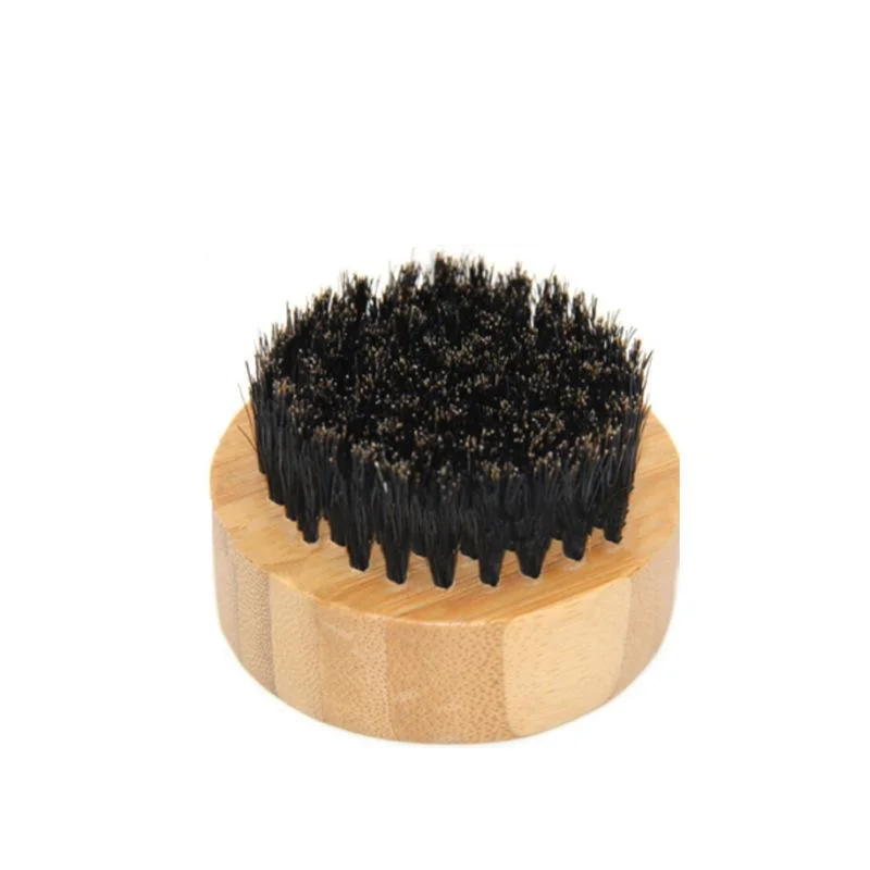 Custom Logo Black Neck Duster Brush 100% Natural Wooden Black Boar Shaving Brush for Men Hair Bristle Beard Brush