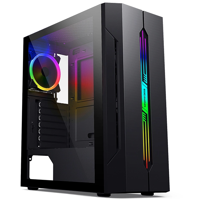 High Level Computer Case ATX Gaming PC Case with Glass RGB Strip