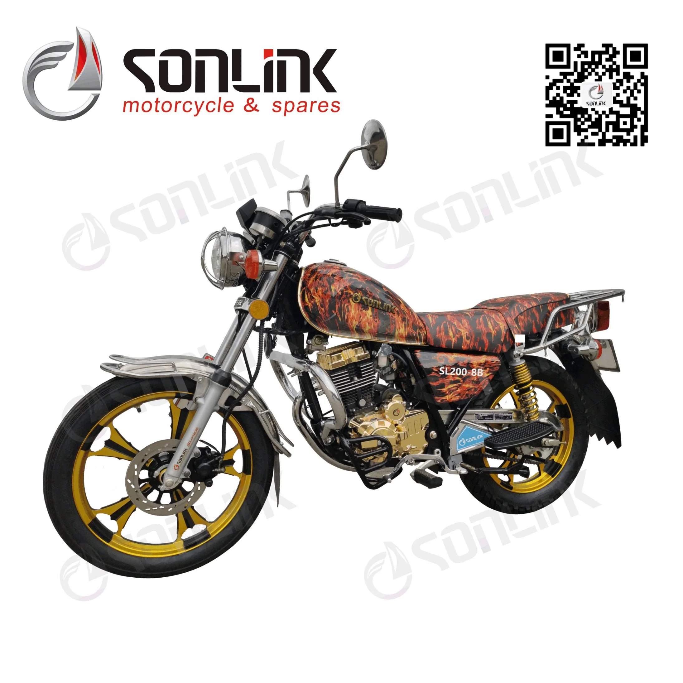 125cc 150cc 175cc 200cc Gn Neues Modell LED-Leuchten hoch Qualitätsrennen Dirt Bike /Motorrad /Motorrad /Roller (SL200-8B)