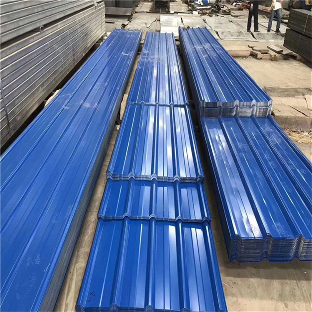 Galvanized Coated Colorful Roofing Steel Sheet SPCC Spcd St37 Color Coated Corrugated Board for Building