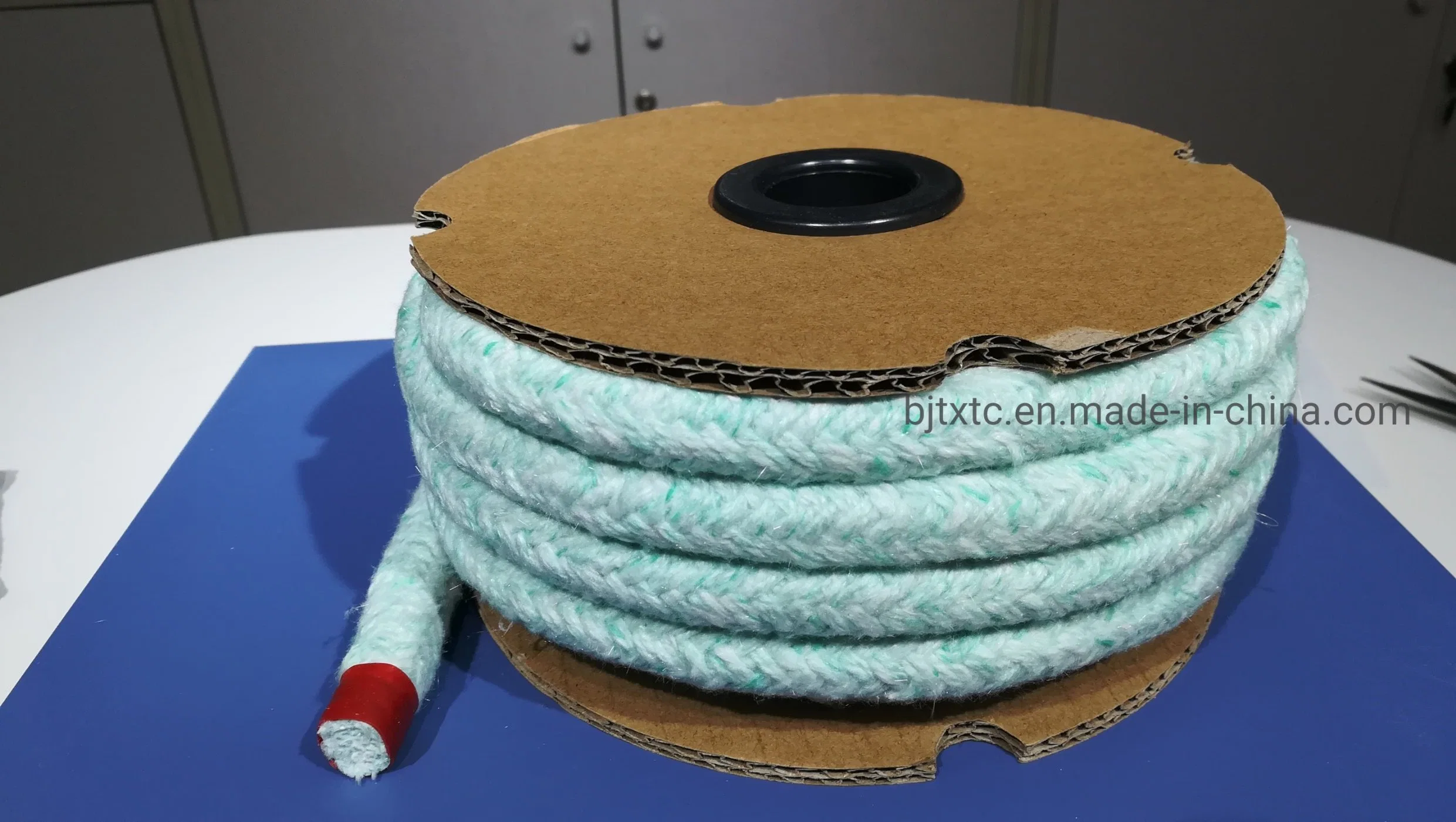 Ronda refratária Biosoluble trançado corda de fibra cerâmica para estanqueidade da porta do forno