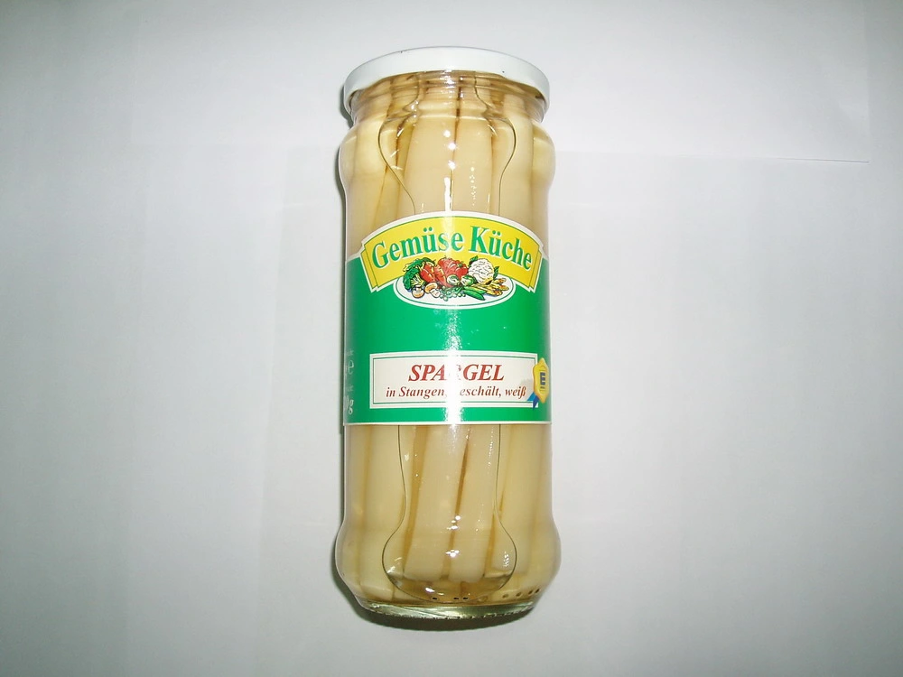 Canned Vegetables Canned White Asparagus Whole 370ml in Glass Jar