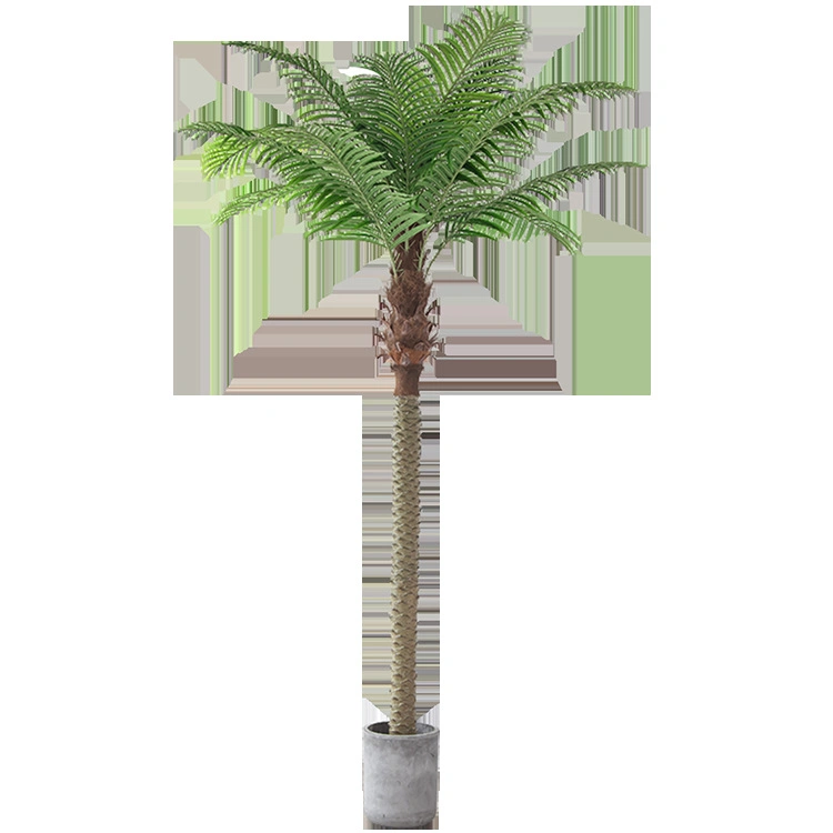 European Ins Hot Style Decoration Artificial Potted Plant Tall Palm Plant Bonsai Palm Tree for Hotel Garden Decoration