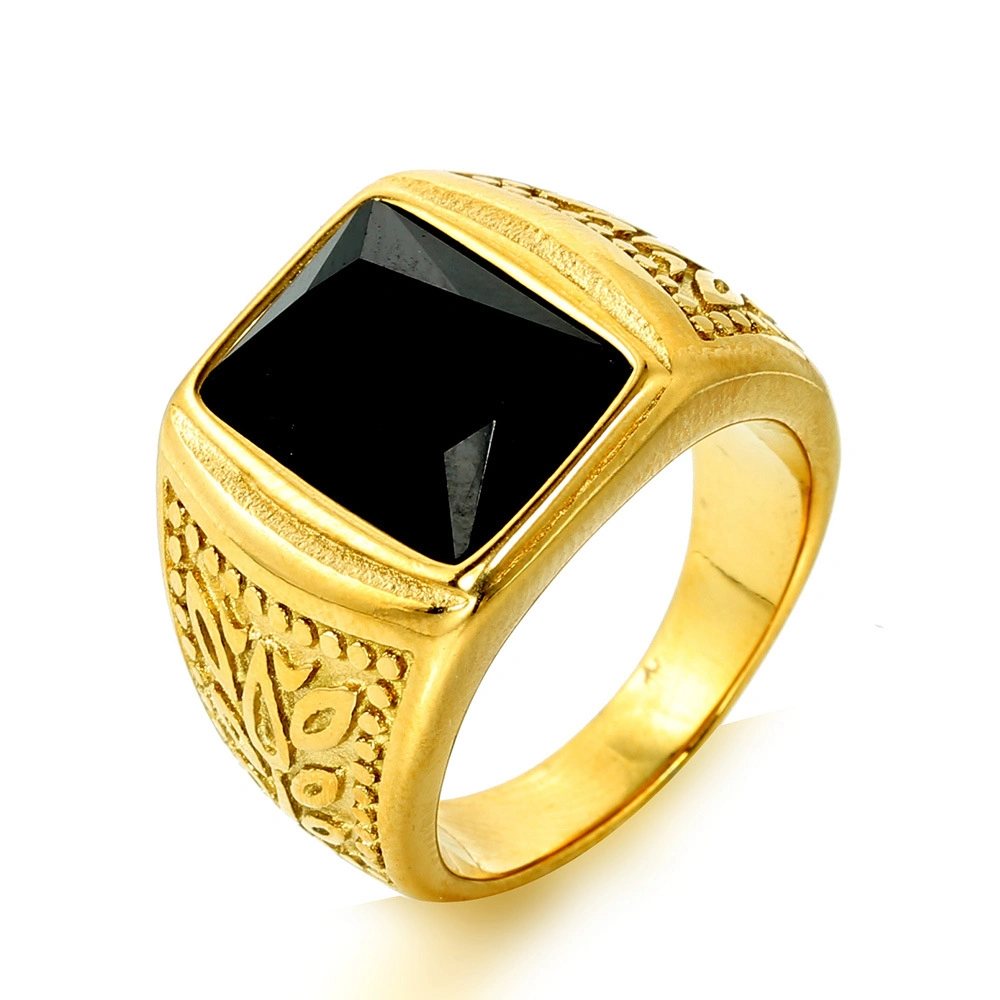 Manufacturers Wholesale/Supplier Laser Naruto Ring Custom Steel Gold Rings for Men