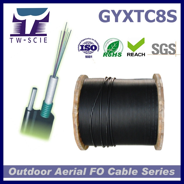 4/12/96core Self-Support Aerial G652D Communication Armour Optical Fiber Cable (GYXTC8S)