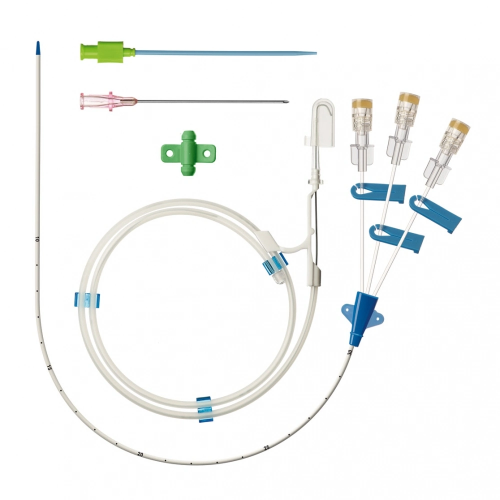 Desechable médico Triple Lumen CVC catéter venoso central simple