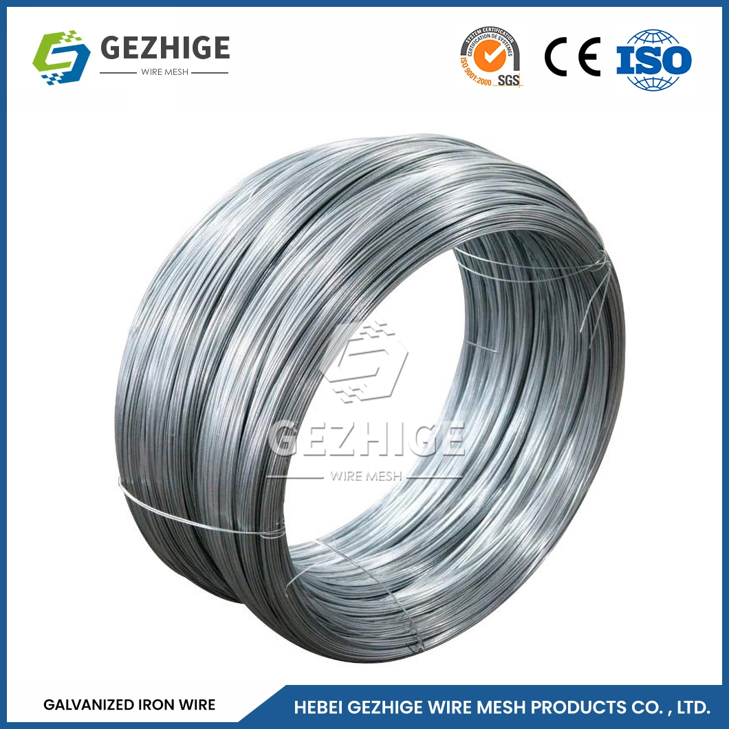 Gezhige Dx55D Dx56D Hot Galvanized Iron Wire Manufacturing Q195 Q235 0.2mm Galvanized Iron Wire China Square Hot Dipped Galvanized Lron Wire