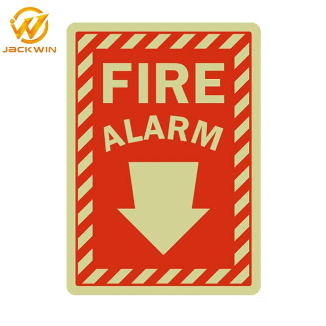 Plastic or Aluminum Customize Emergency Exit Fire Alarm Warning Sign