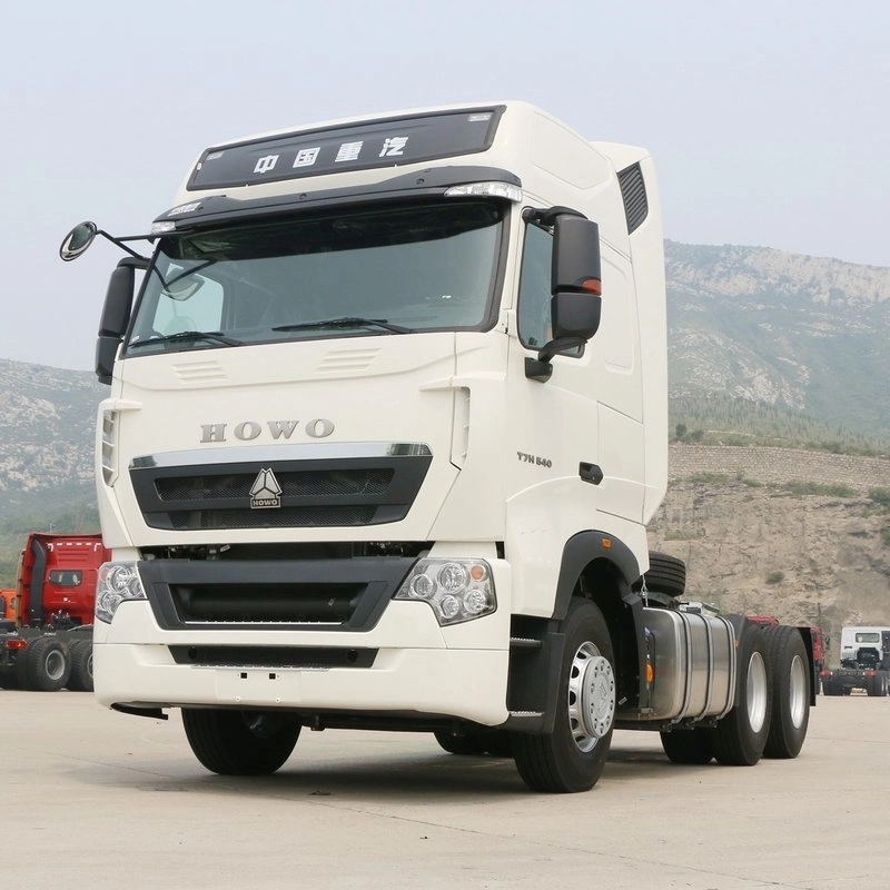 Segunda mano T7h Sinotruk HOWO 430hp GNC camión de remolque Tractor 6X4 de servicio pesado de cabeza usado