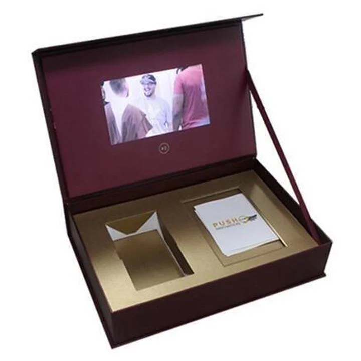 Presentation Marketing Greeting Gift Jewelry Ring LCD Screen Video Brochure Gift Box LCD Video Box