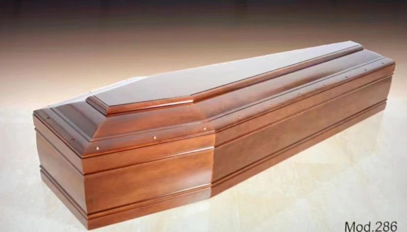 Cheap cercueil en bois de style italien avec des sculptures, Paulownia funérailles cercueils pour la vente