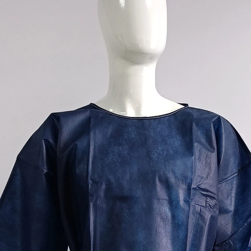 Medical PP/PE/SMS/CPE AAMI Level 1/2/3/4 En13795 Disposable Surgical Patient Visitor Plastic Isolation Gown Scrub Suit Apron for Doctors and Nurses