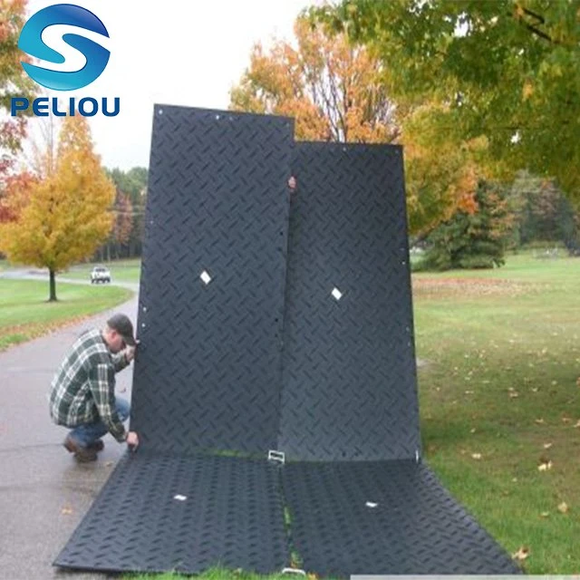 Non-Slip Composite HDPE UHMWPE Rig Plastic Polyethylene 3X8protection of Lawns Polyethylene Ground Protection Mats