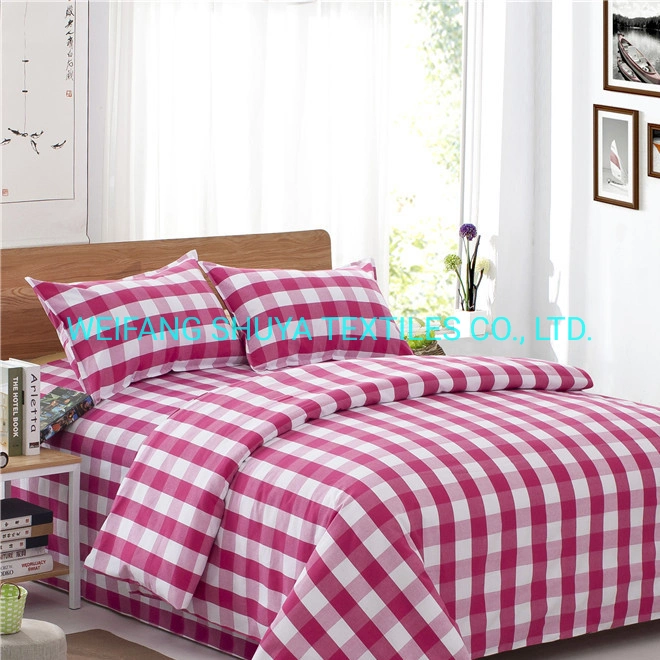 100% Polyester Microfiber Bedsheet Custom Size Twin Full Queen King Bedding Set Pillow Case