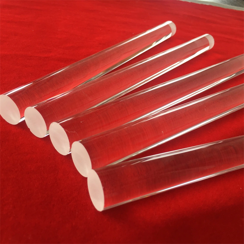 Customized High Purity Transparent Temperature Resistance Good Light Transmittance Quartz Glass Rod