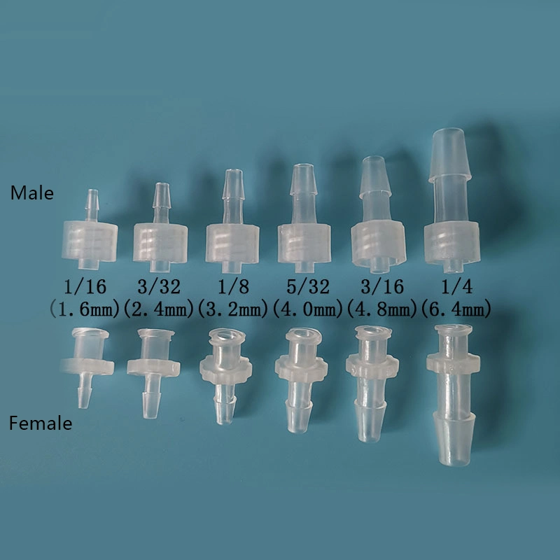 Connecteur de tuyau d'air femelle à verrouillage Luer en plastique avec raccord de terminaison à barbe femelle