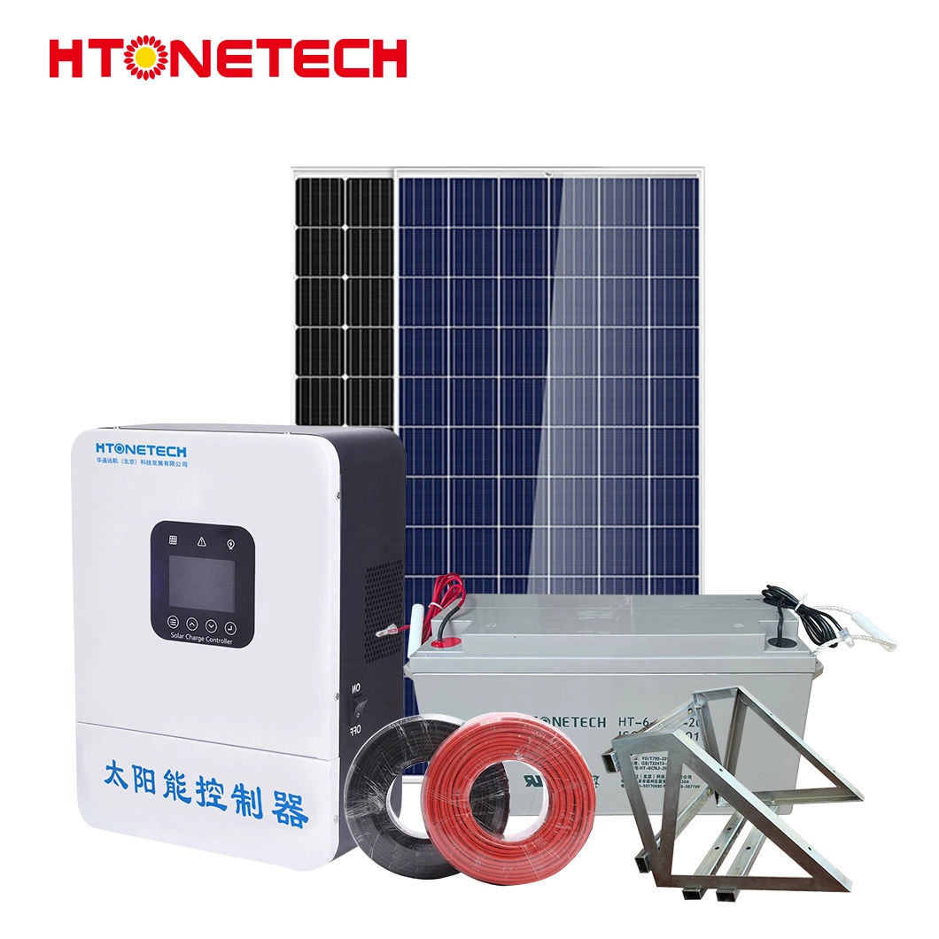 Htonetech 2 Kw Système Solaire 48 Volts hors Réseau Kits Usine Chine 500W 800W 1000W 1500W 2023W 10kw Système d'Énergie Solaire avec Panneau Solaire de Serre