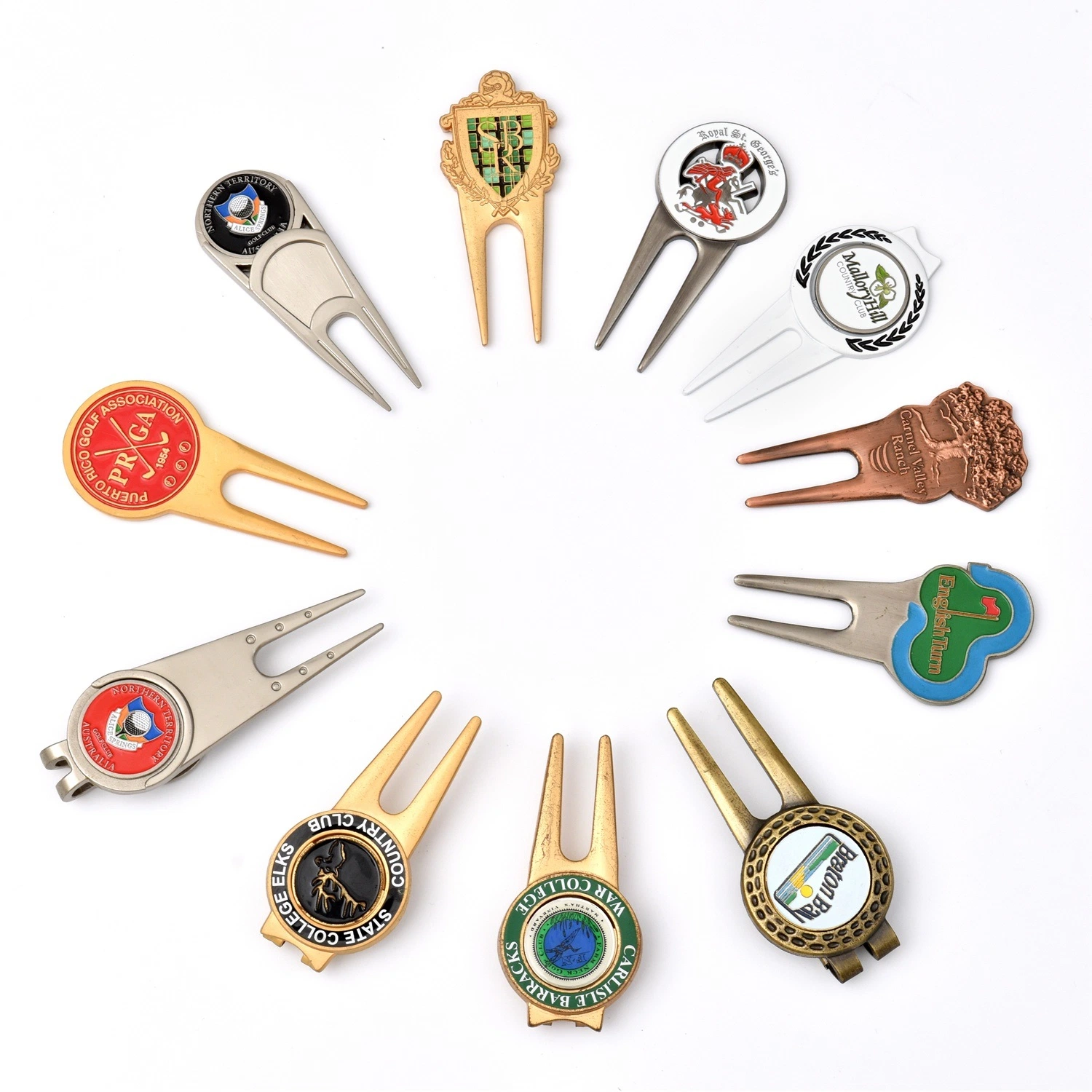 Hot Selling Personalized Golf Divot Tool Beautiful Magnetic Golf Ball Marker