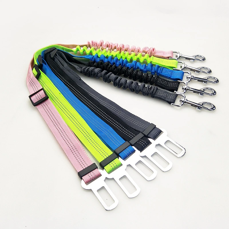 Pet Supplies Pet Car Seat Belt Dog Elastic Reflective Seat Belt