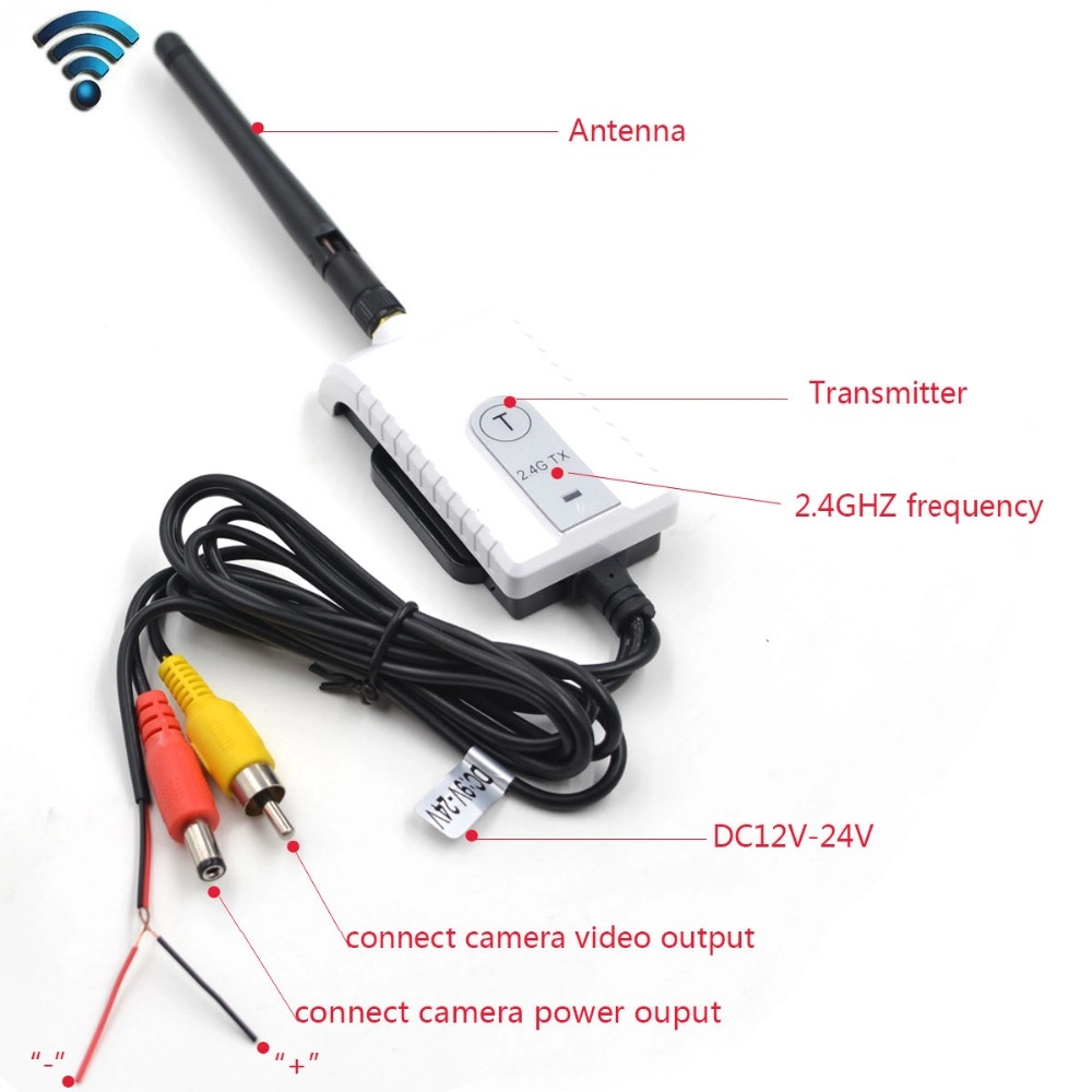 Émetteur récepteur sans fil 2.4G &amp; remorque/chariot/Bus la sauvegarde de la caméra de recul