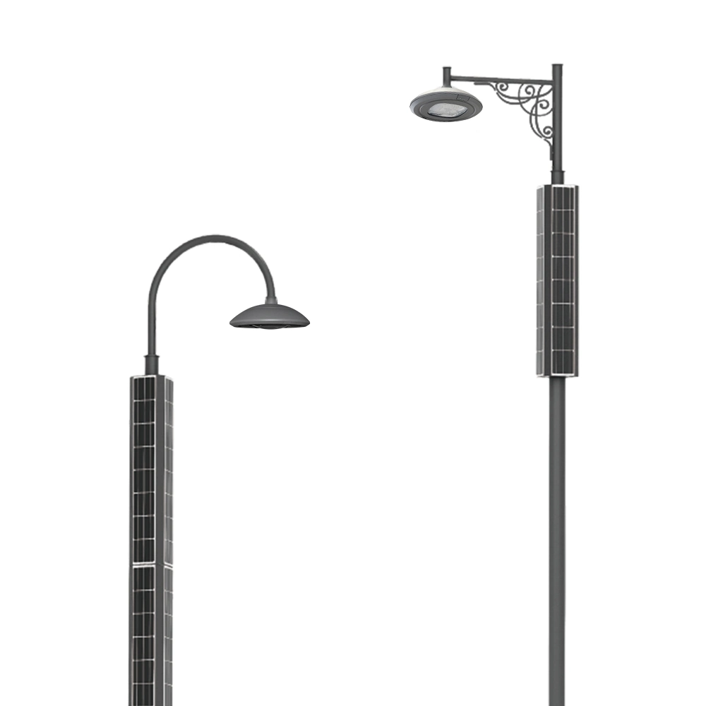 Dust-Free Integrated Solar Panel Monopole with Good Wind Resistance