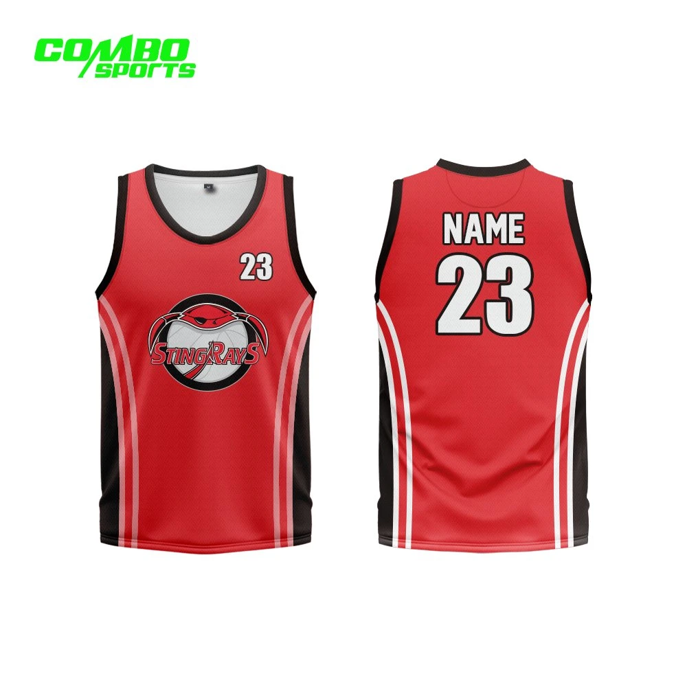 Uniforme personalizado de esportes, camisa de treinamento para partida de basquete.