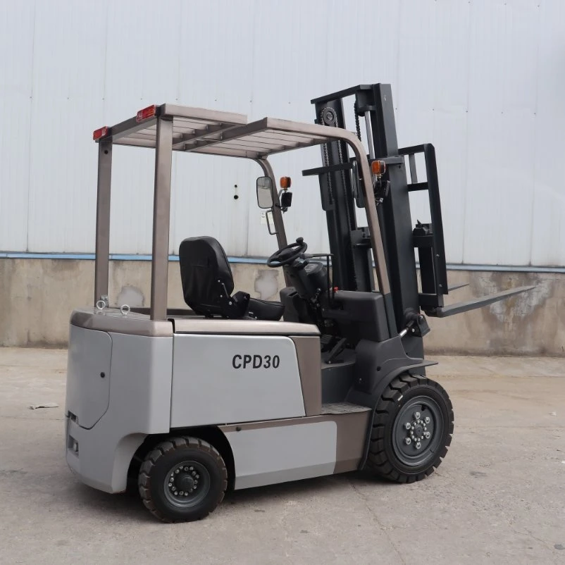 3ton 3000kg Lifting Height 1600mm 1.6m Material Handling Equipment Four Wheel Battery Electric Forklift Container Loading