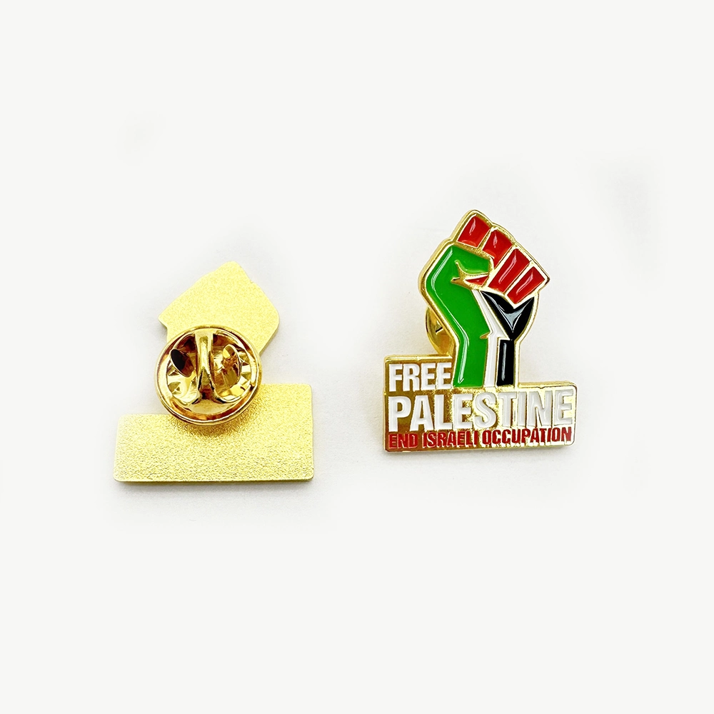 Zhongshan Factory Custom Gifts Free Sample Peace Badge Enamel Gold Lapel Pin