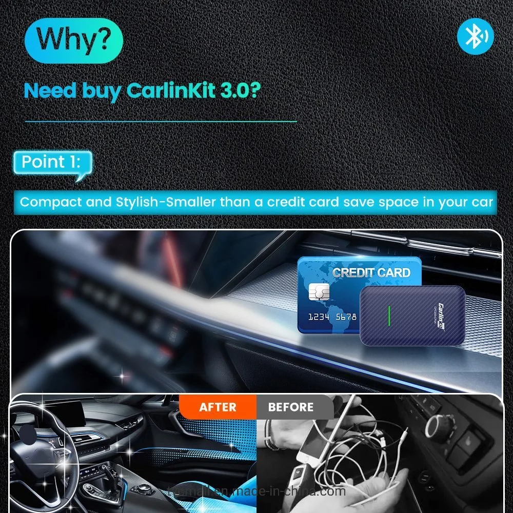 Carlinkit 4.0 for Wired to Wireless Car Multimedia Player Carplay Adapter Auto Dongle