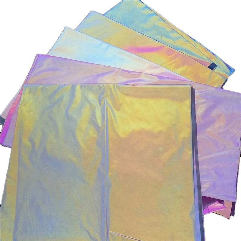 140cm Width Rainbow Fashionable Reflective Tracksuit Clothing Fabric Materials