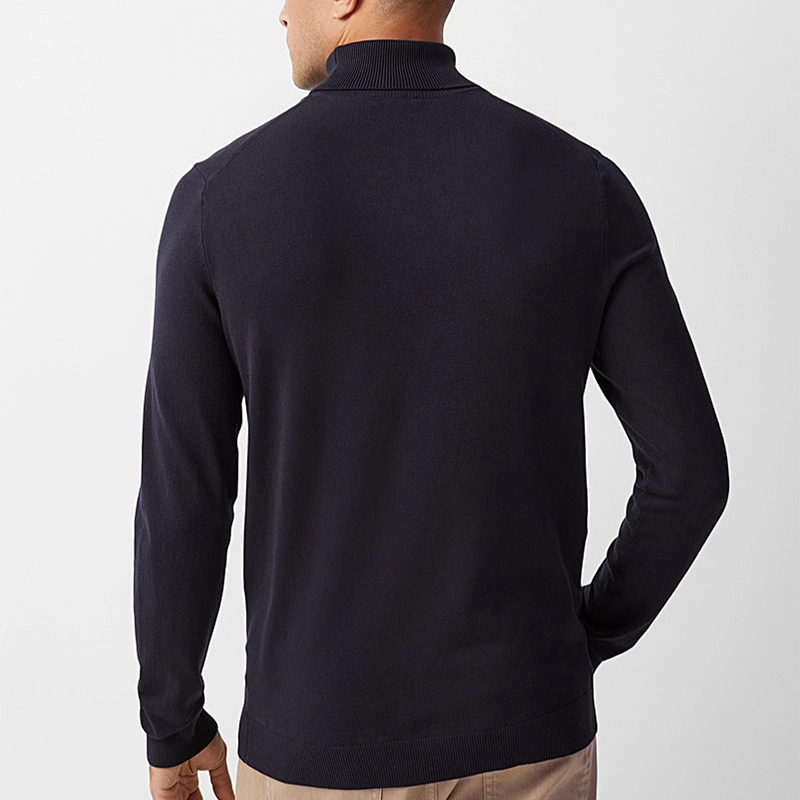 Herren′ S gerippter Strickpullover mit Rollkragen in schmaler Passform