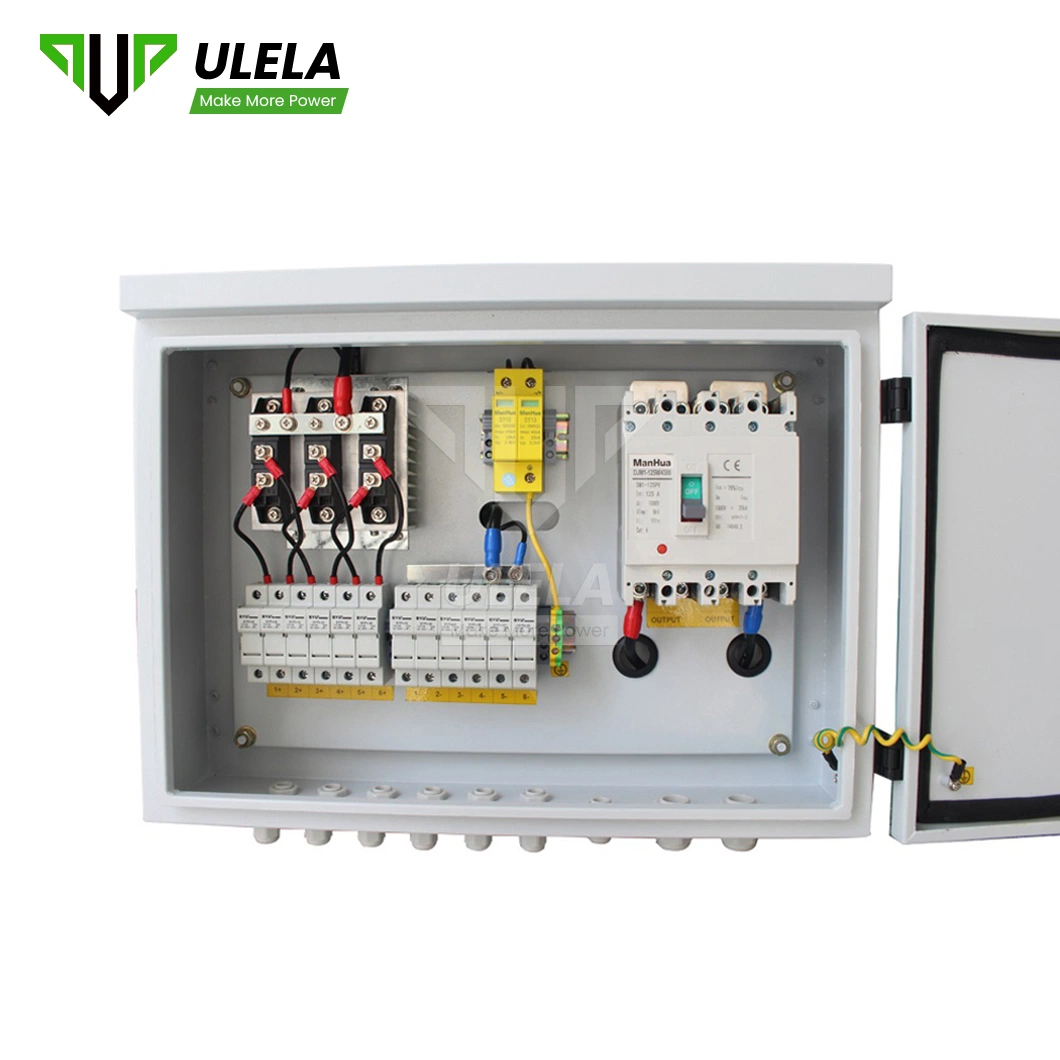 Ulela 100A Combiner Box Manufacturing PV Combiner Box 6 String China Solar Panel Kabel Combiner Box