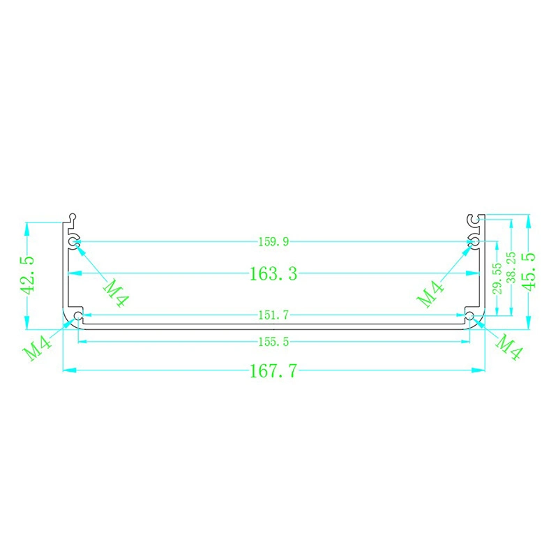 Big Size Aluminum Extrusion Electronic Enclosure Cases