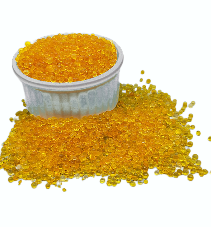 Gel de silice orange avec une bonne performance d'adsorption.