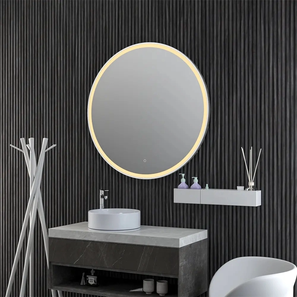 Hôtel Salle de bain Miroir intelligent anti-buée éclairé par LED Vente chaude Design Fabricant en gros de miroirs de salle de bain à LED Miroir de maquillage pour coiffeuse