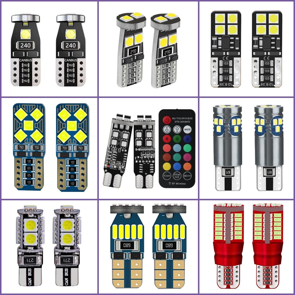 Haute puissance de gros T10 3030 3014 4014 5050 Signal LED de l'ampoule de filtre en coin voiture S8.5 d'éclairage intérieur de feston Canbus 12V 24V Blanc Rouge Bleu Jaune Vert Orange