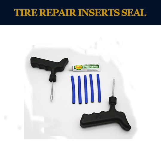 1 Kit de reparación de neumáticos para coche coche bicicleta Tubeless Pinchazo Plug Kit de herramientas de reparación de conjuntos de herramientas de aguja de acero de neumáticos