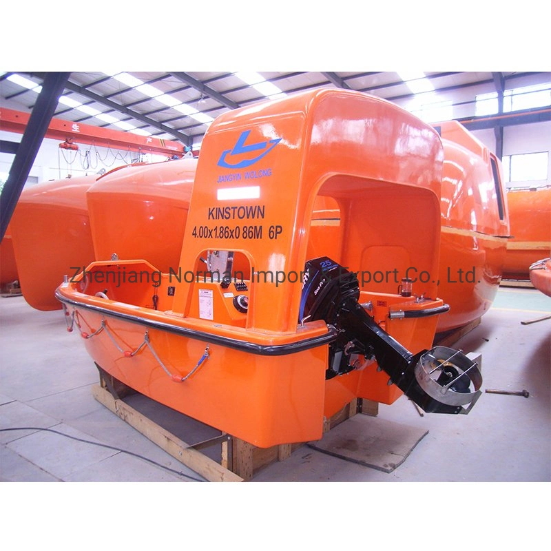 China Hot Sale Marine Rescue Boat para rescate, 6,18m Fiberglass LifeBoat