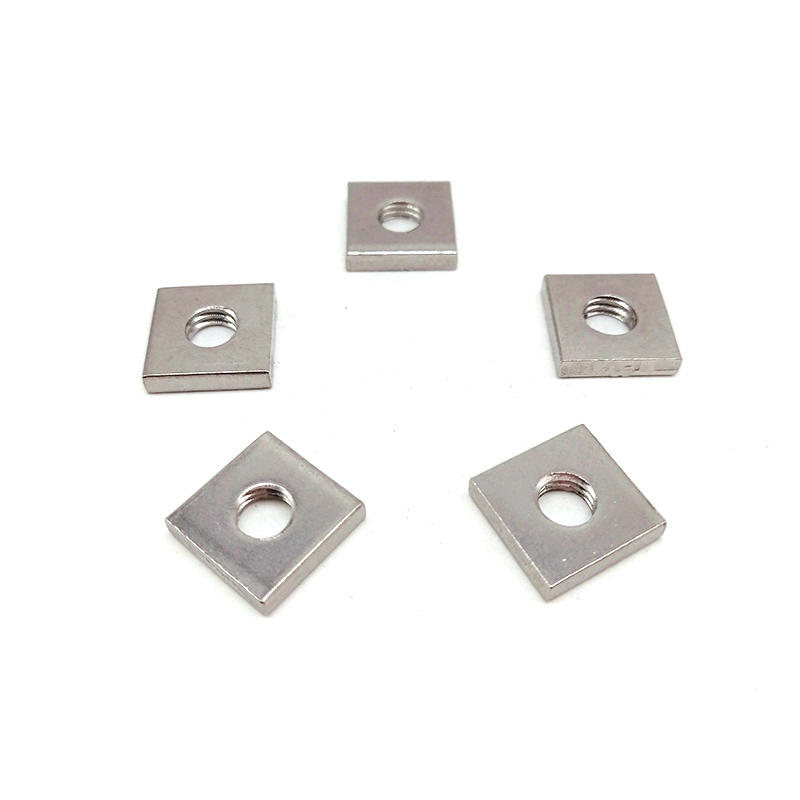 SS304 Stainless Steel DIN562 M6 Square Thin Nut