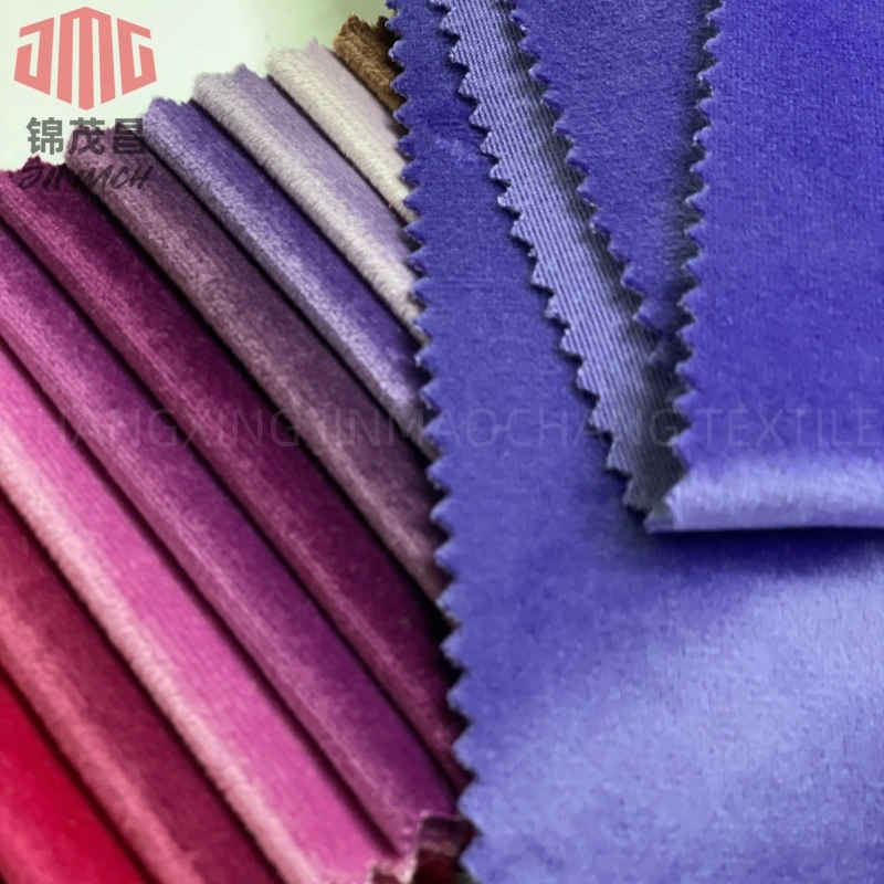 Factory Knitting Fabric 100% Polyester Holland Velvet 180GSM Plain Dyed Colorful for Home Textile Pillow Curtain