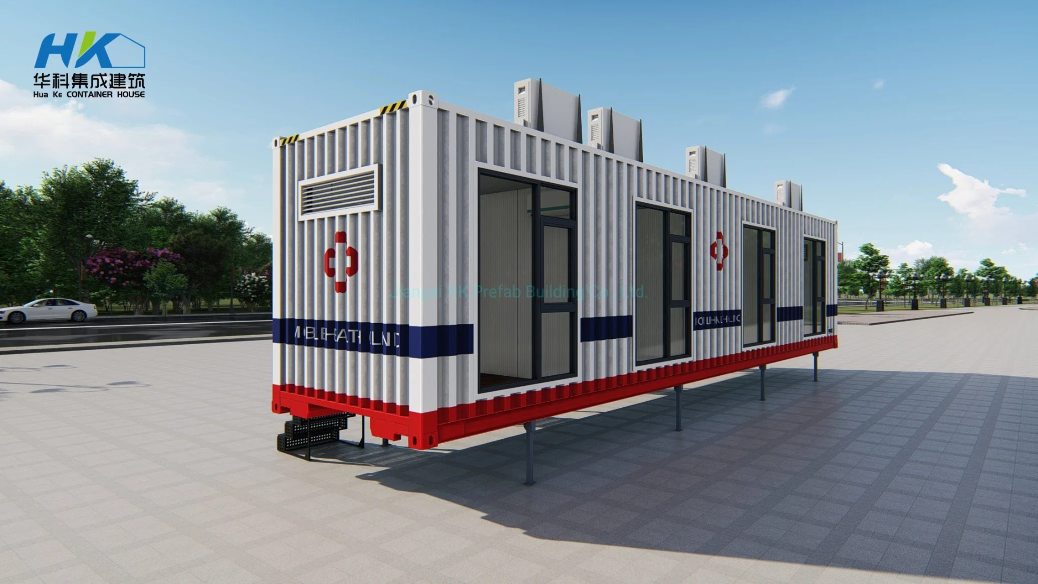 Temporary Mobile Prefabricated Portable Isolation Room Modular Container Medical Clinic/ Hospital