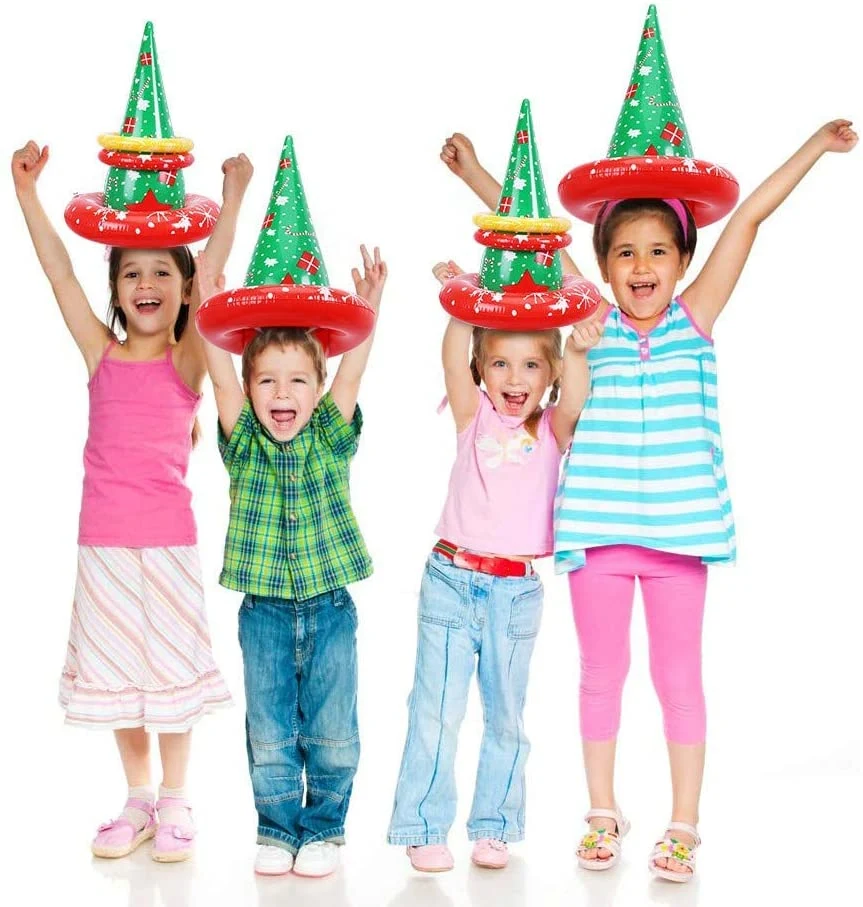 Inflatable Christmas Hat Ring Toss Game Toys for Party