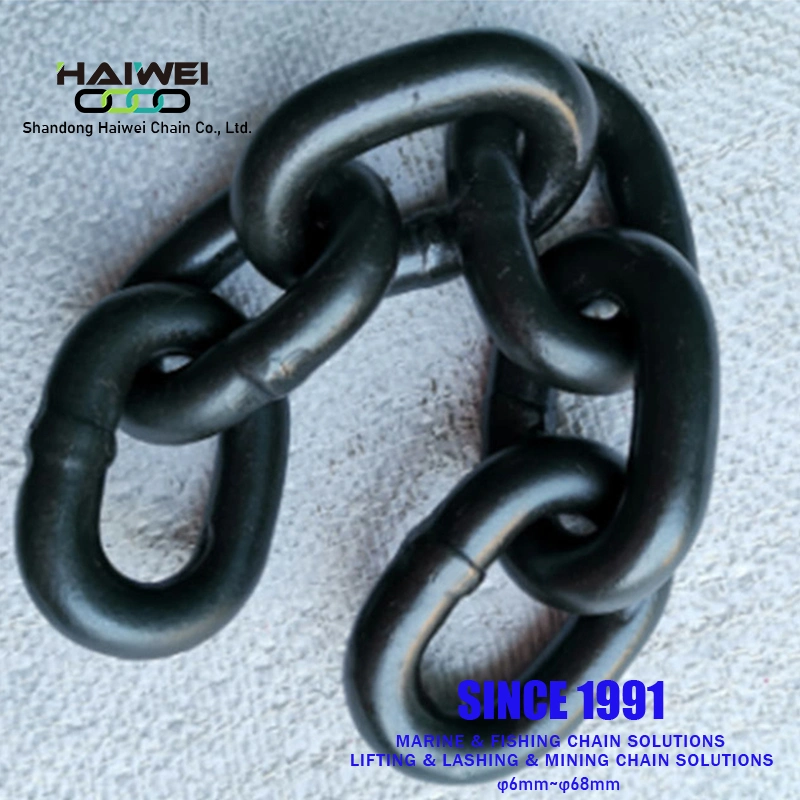 G80 Lifting Link Welded Chain with Black Coating