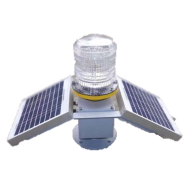 High-Quality Aviation Obstruction Lights for High-Rise Buildings Powered by Solar Panels