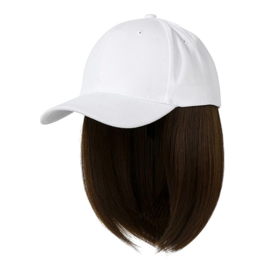 Fashion Ladies Girl Women Short Straight Wig One-Piece Hat Baseball Cap Wig