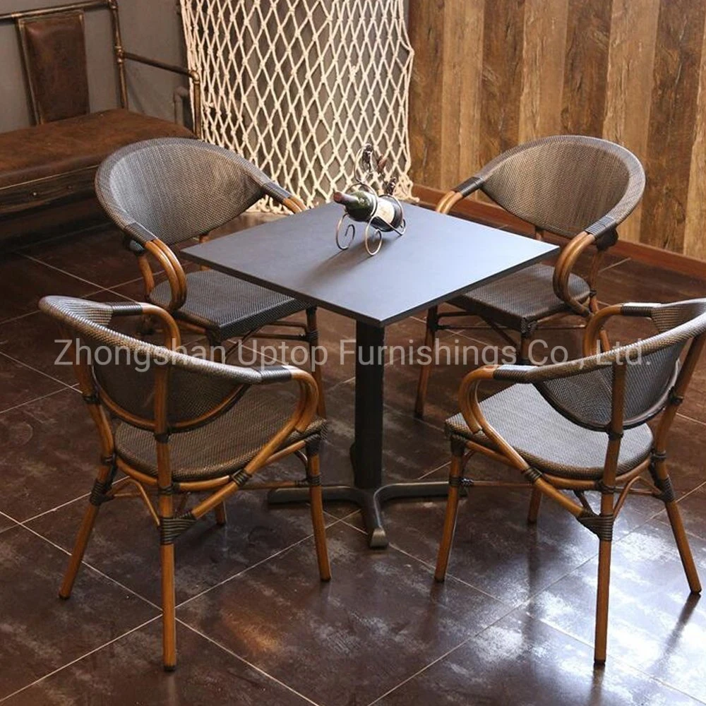 Rattan Indoor and Outdoor Bamboo Style Dining Table and Chair