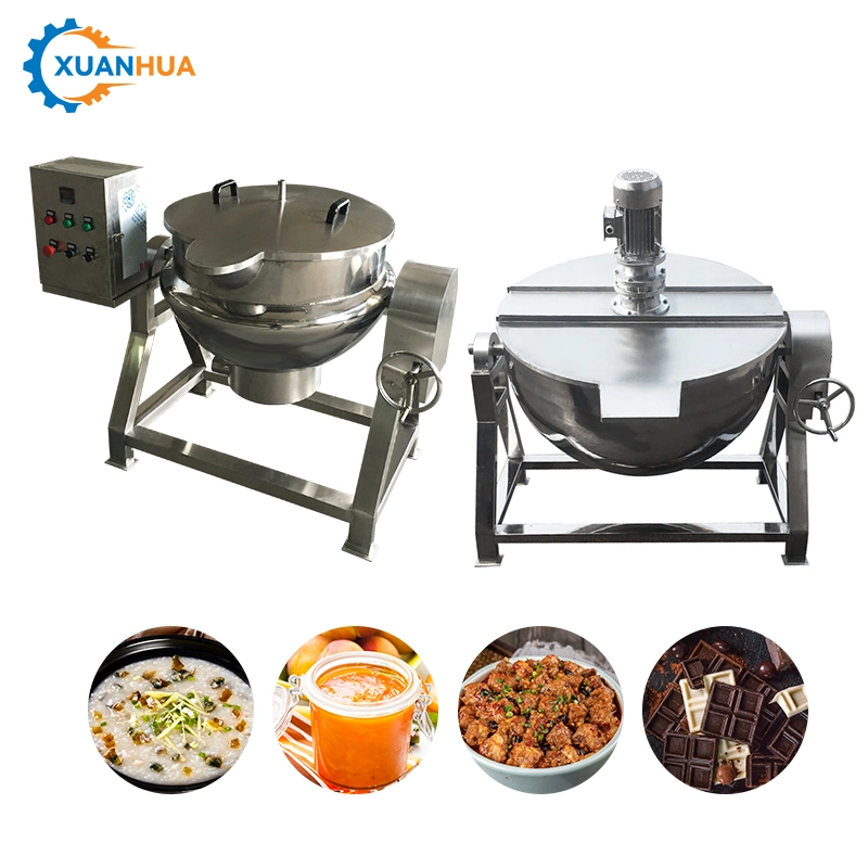 Industrial Cooking Pots Commercial Steam Kettle Food Tilting Rice Jacketed Boiler